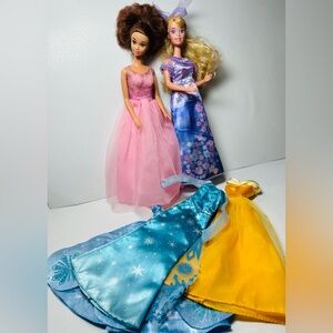 Princess Barbie Dolls/Dresses/TLC Lot.